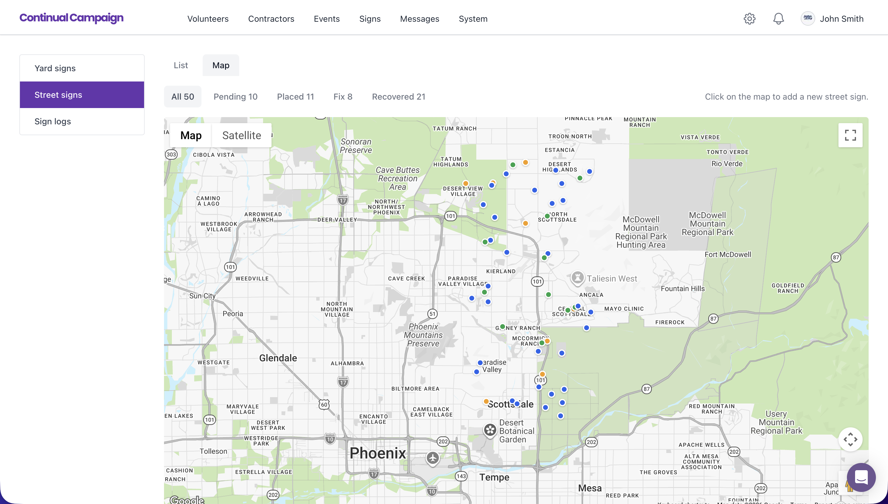 Placement & Recovery Log